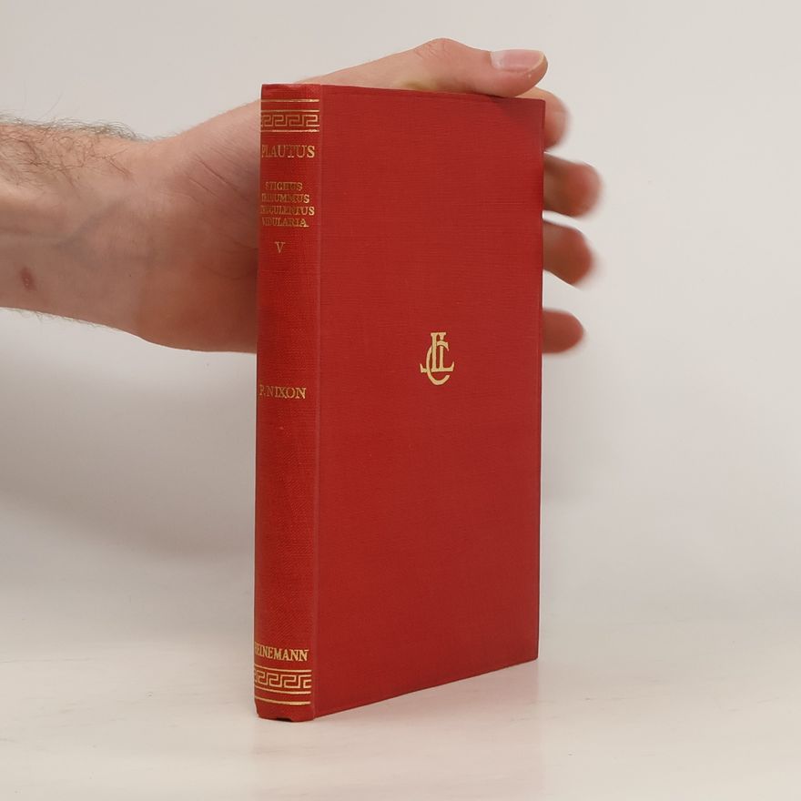 Paul Nixon Plautus With an English Translation by Paul Nixon V