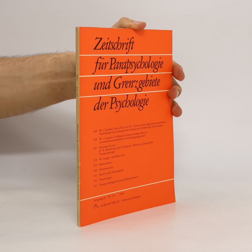 Various authors Zeitschrift für Parapsychologie und Grenzgebiete der Psychologie Nr. 3/4