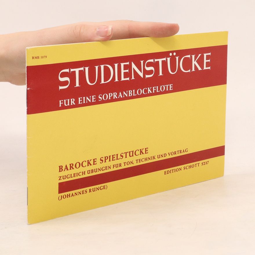 Johannes Runge Studienstücke für eine Sopranblockflöte