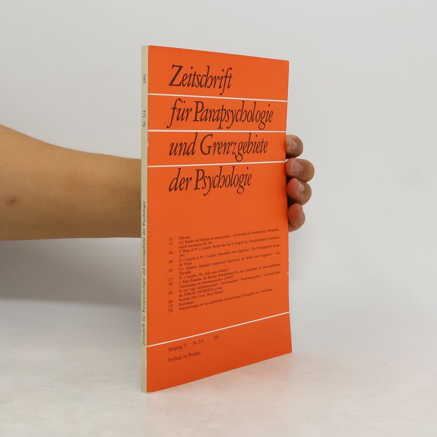 Autorenkollektiv Zeitschrift für Parapsychologie und Grenzgebiete der Psychologie Nr. 3/4