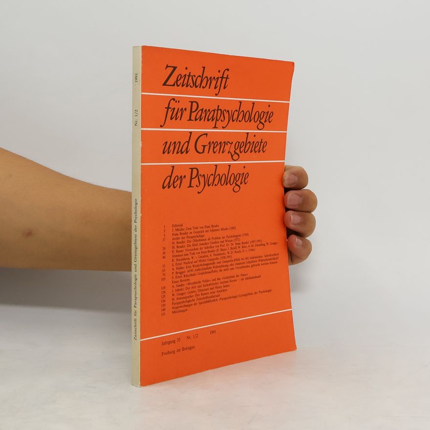 Various authors Zeitschrift für Parapsychologie und Grenzgebiete der Psychologie Nr.