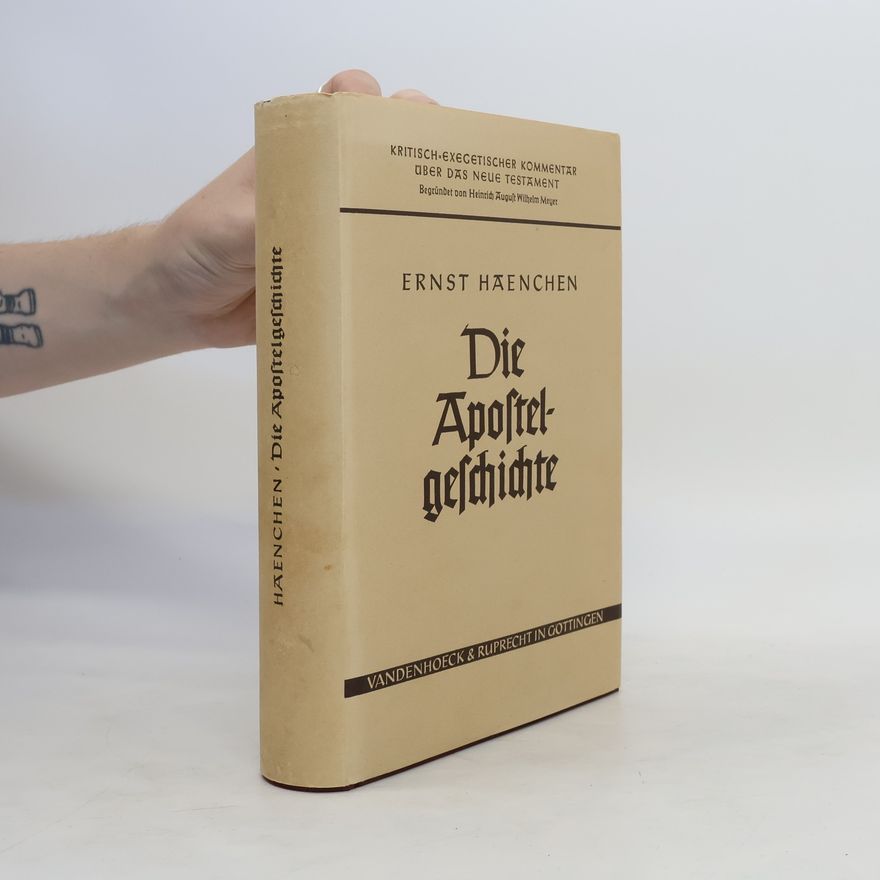 Ernst Haenchen Die Apostelgeschichte