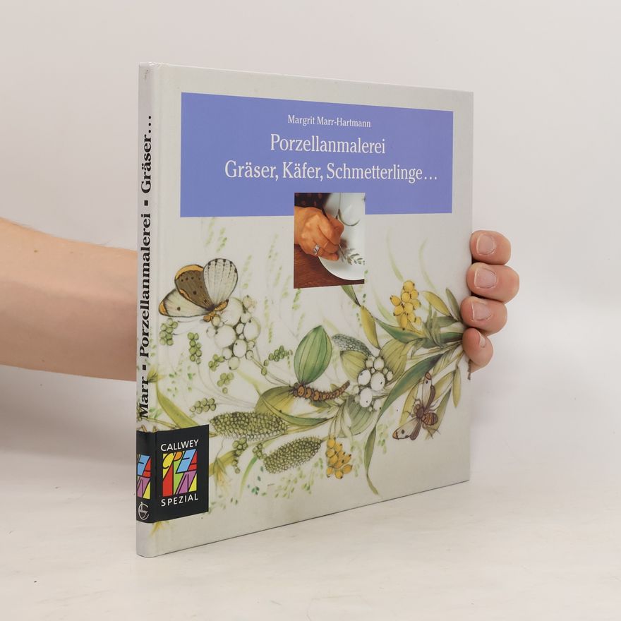 Margrit Marr Porzellanmalerei Gräser, Käfer, Schmetterlinge ...