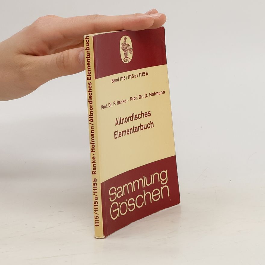 Friedrich Ranke Altnordisches elementarbuch