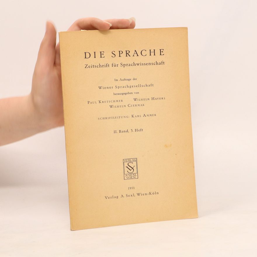 Various authors Die Sprache II. Band, 3. Heft
