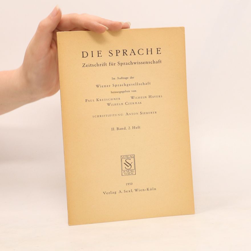 Various authors Die Sprache. Band 2, Heft 2