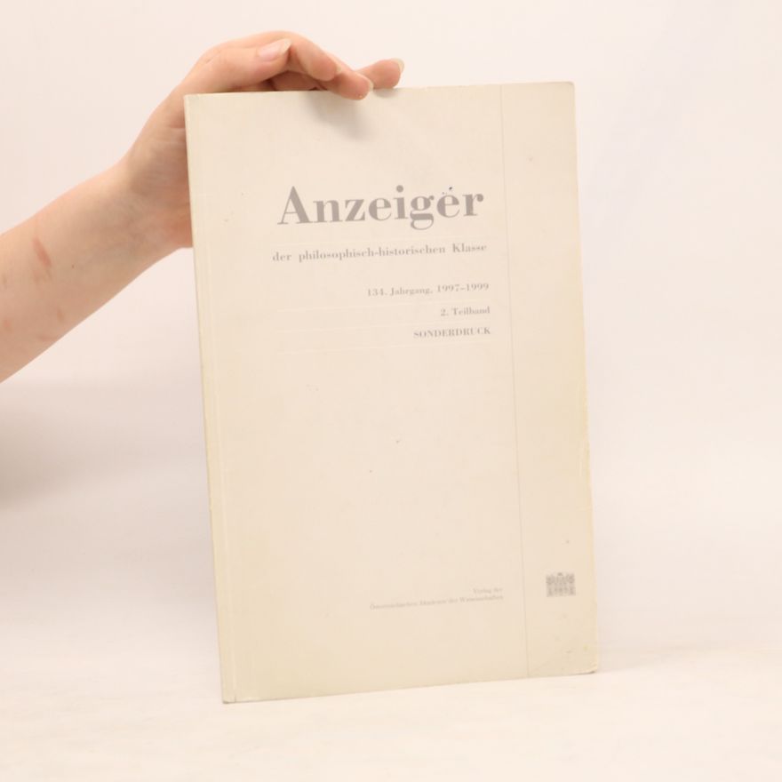 Various authors Anzeiger der philosophisch-historischen Klasse