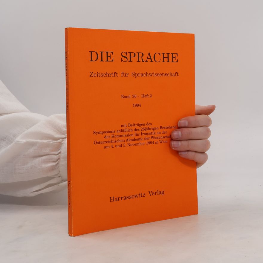 Kolektiv autorů Die Sprache. Zeitschrift für Sprachwissenschaft Band 36 Heft 2