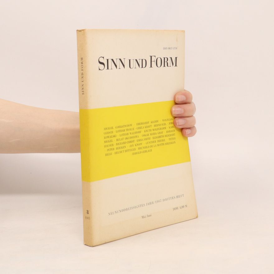 Various authors Sinn und Form 3/1987