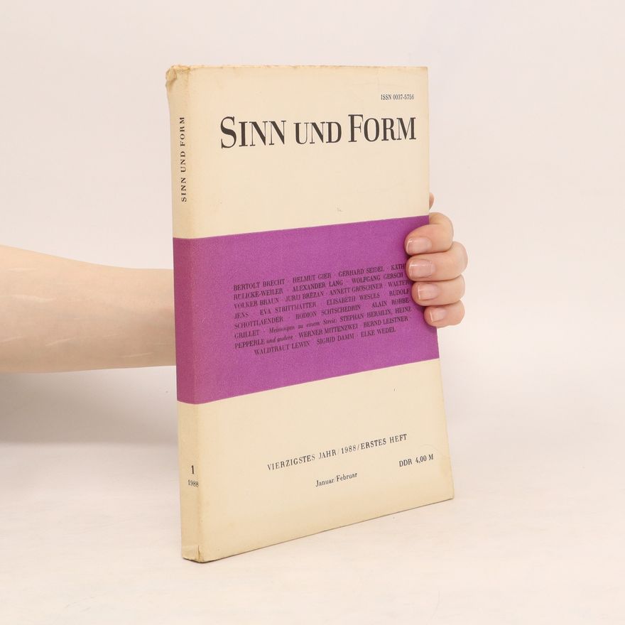 Various authors Sinn und Form 1/1988