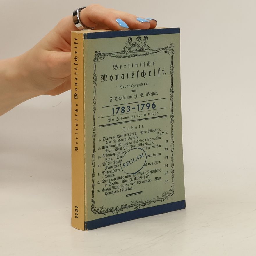 Johann Erich Biester Berlinische Monatsschrift 1783-1796