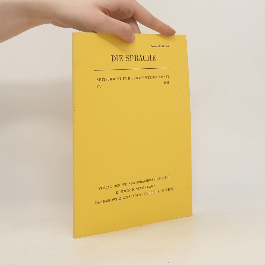 Kolektiv autorů Die Sprache. Zeitschrift für Sprachwissenschaft 27,2