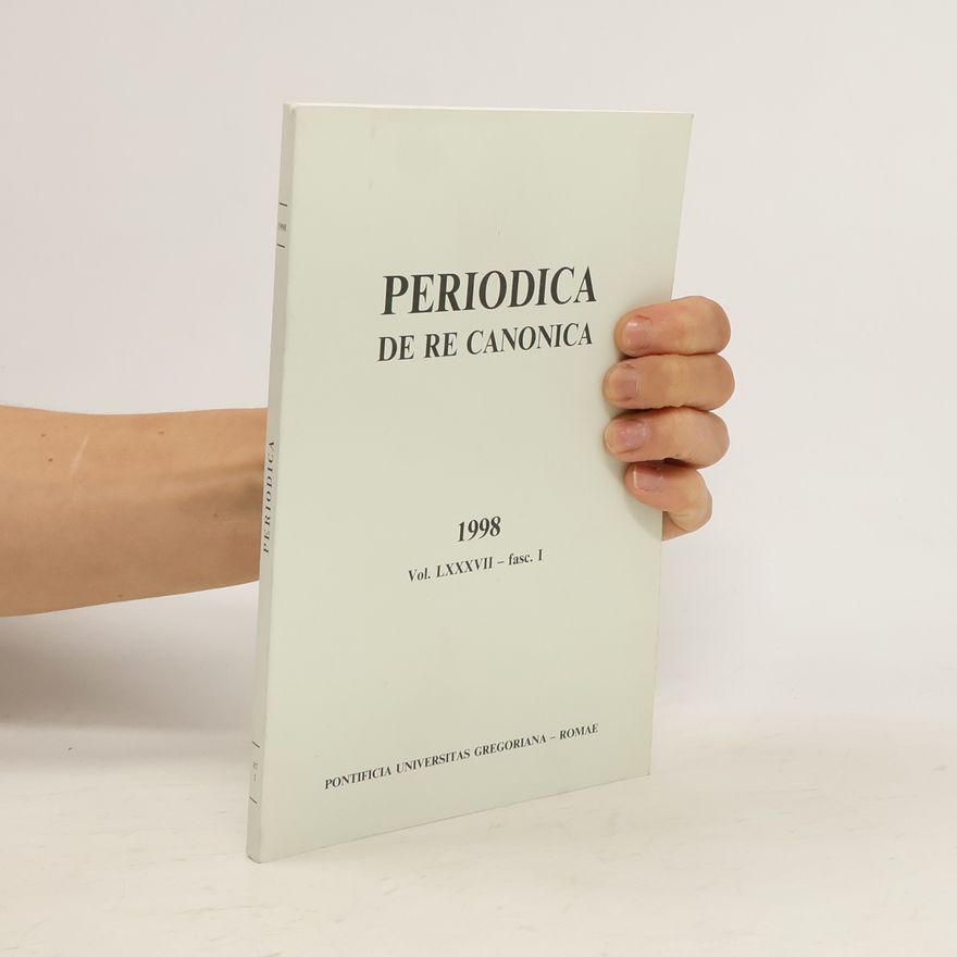 Autorenkollektiv Periodica de re canonica