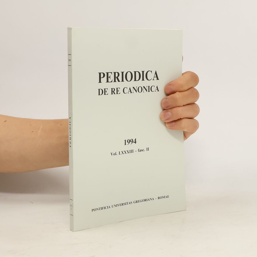 Autorenkollektiv Periodica de re canonica
