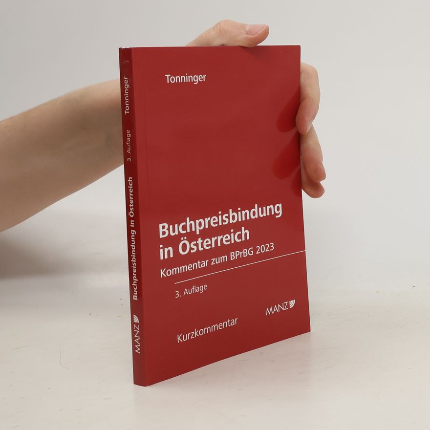 Bernhard Tonninger Buchpreisbindung in Österreich BPrBG 2023
