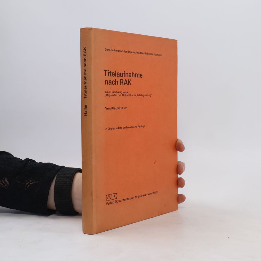 Klaus Haller Titelaufnahme nach RAK
