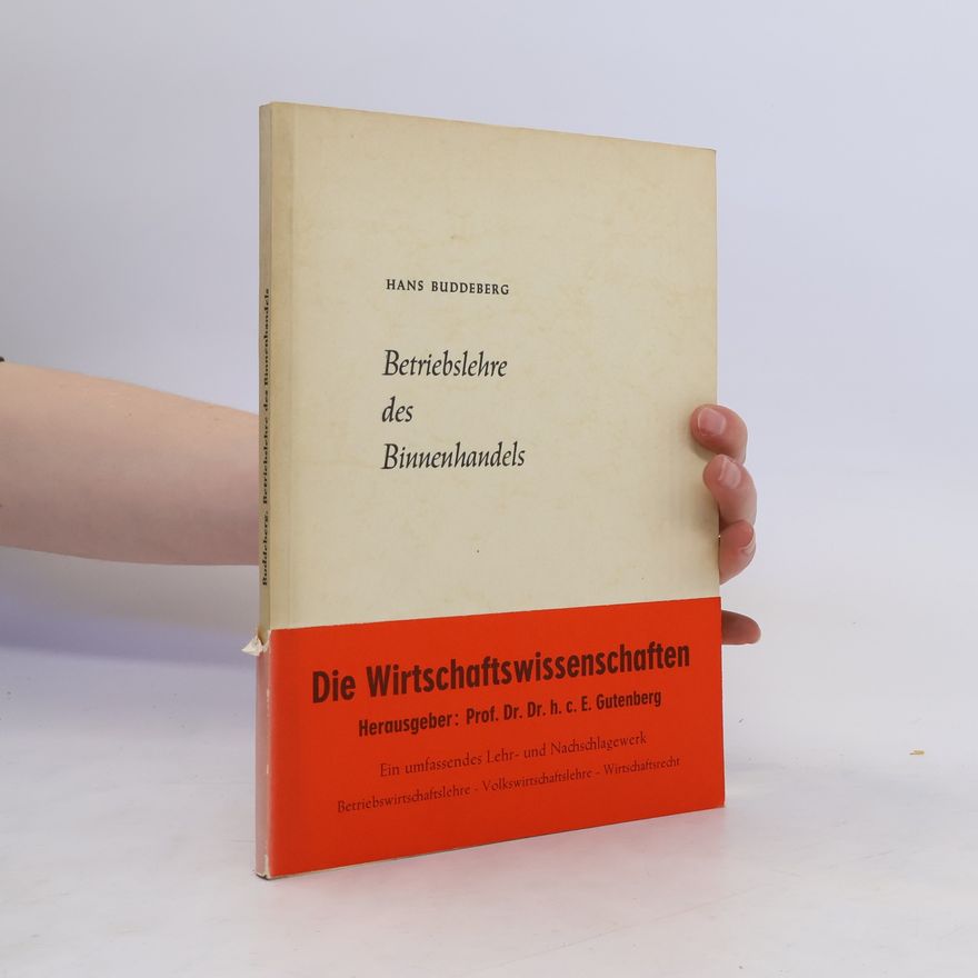 Hans Buddeberg Betriebslehre des Binnenhandels
