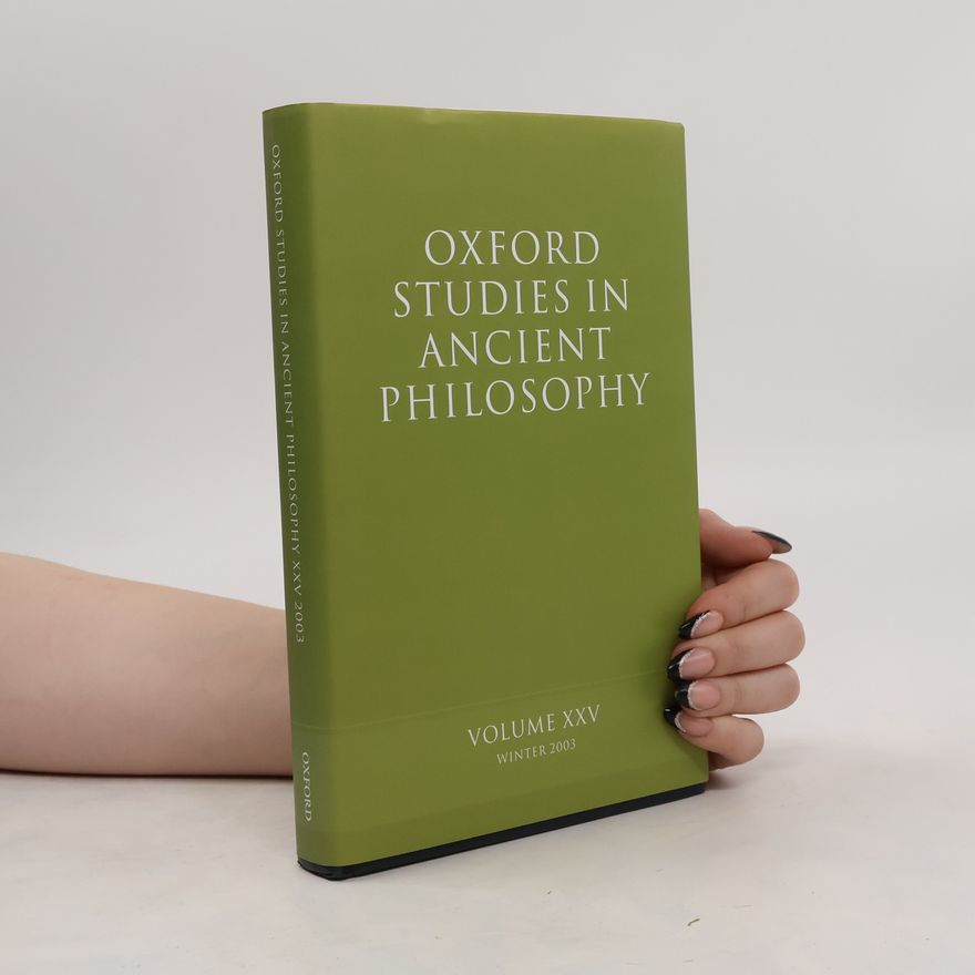 David Sedley Oxford Studies in Ancient Philosophy