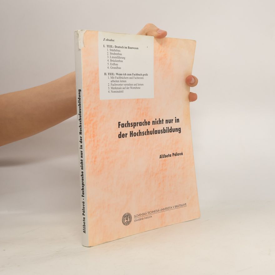 Alžbeta Pálová Fachsprache nicht nur in der Hochschulausbildung
