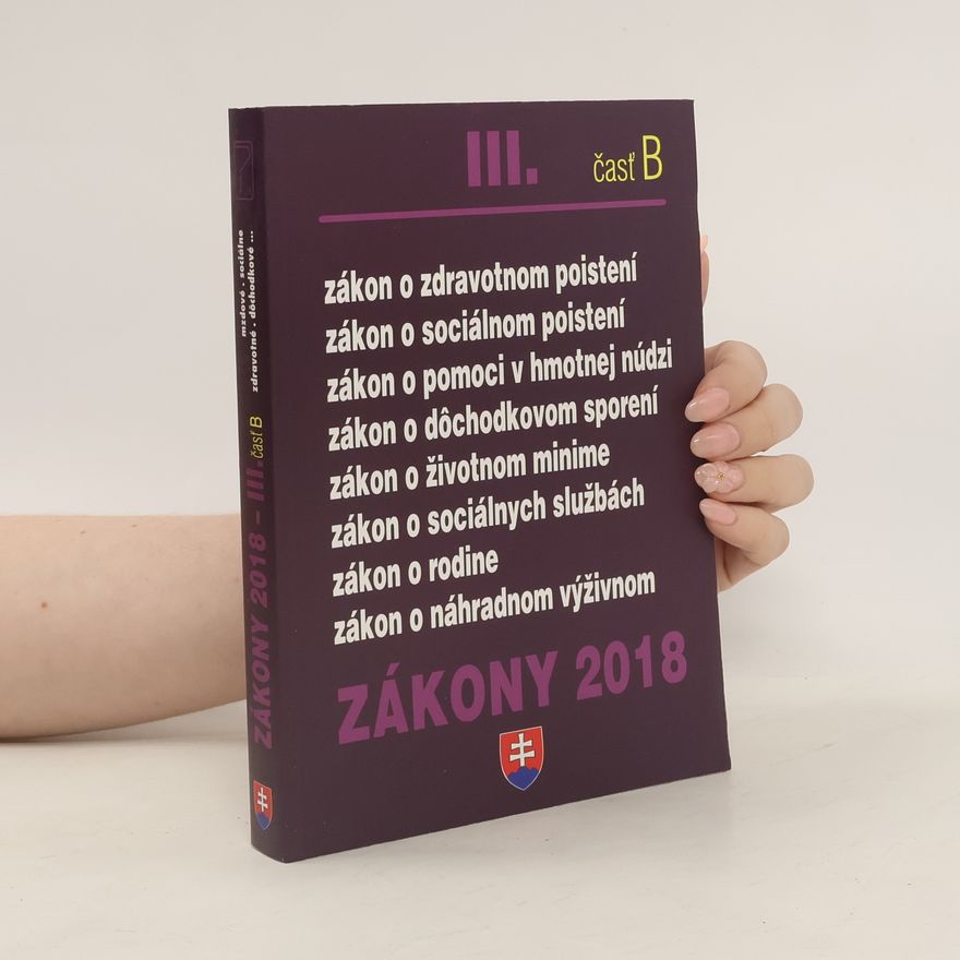 Kolektiv autorů Zákony 2018 III. čásť B