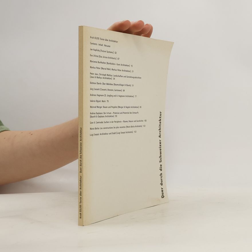 Autorenkollektiv Kruh 03/05 Texte über Architektur