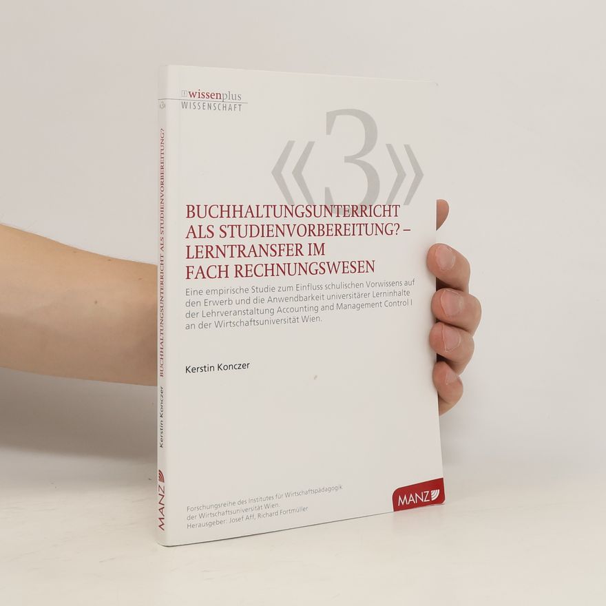 Kerstin Konczer Buchhaltungsunterricht als Studienvorbereitung?