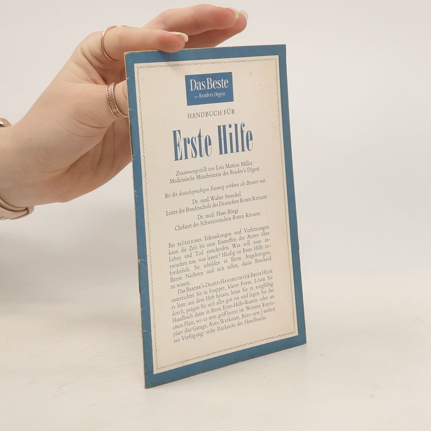 Hans Bürgin Handbuch für Erste Hilfe