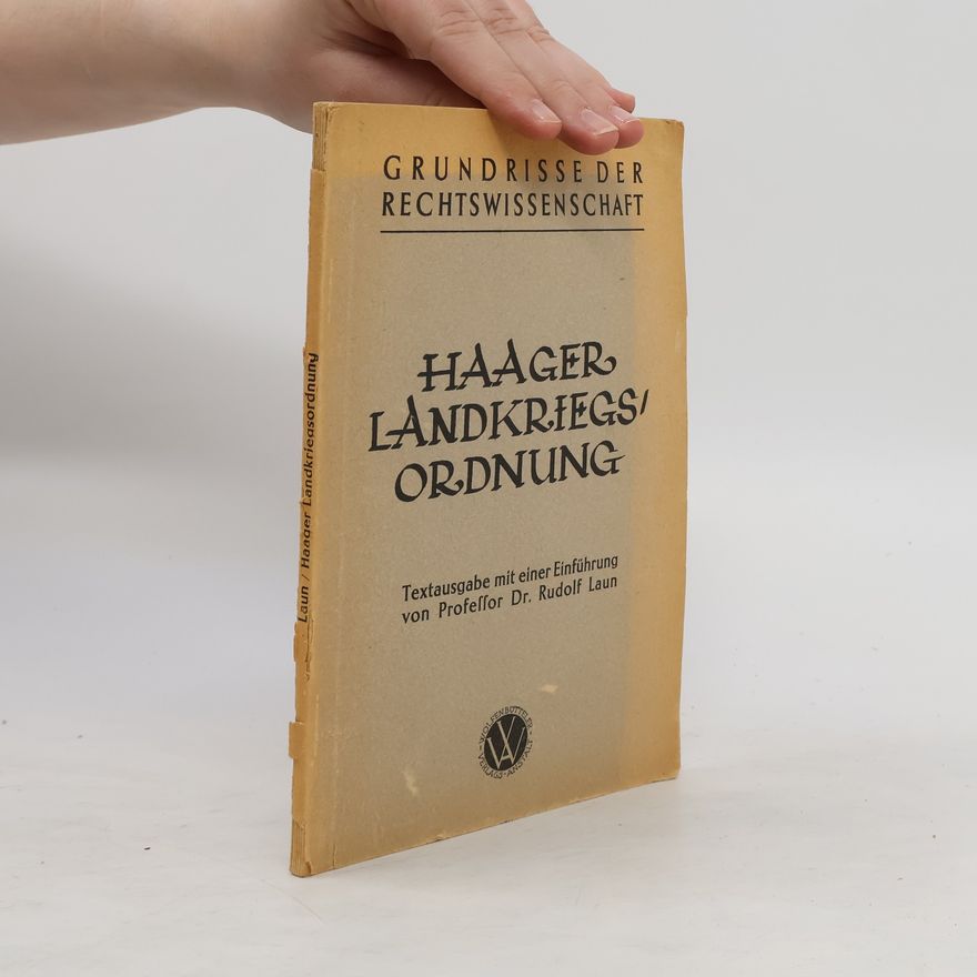 Rudolf Laun Haager Landkriegsordnung