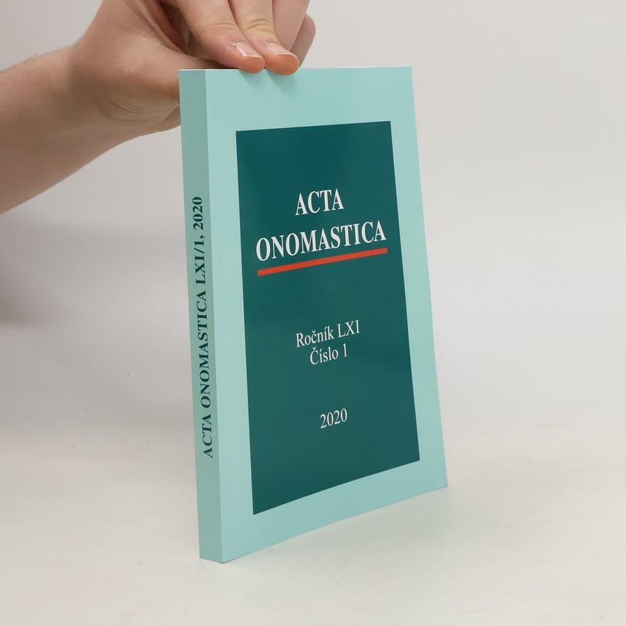 Collectif d'auteurs Acta onomastica. Ročník LXI. Číslo 1
