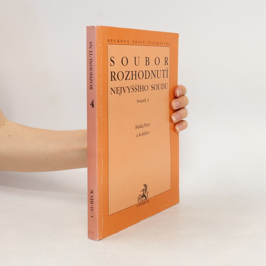 František Balák Soubor rozhodnutí Nejvyššího soudu sv.4