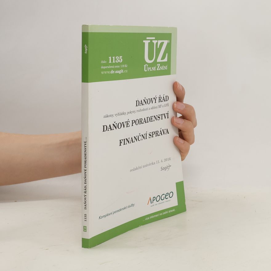Various authors Daňový řád. Daňové poradenství. Finanční správa