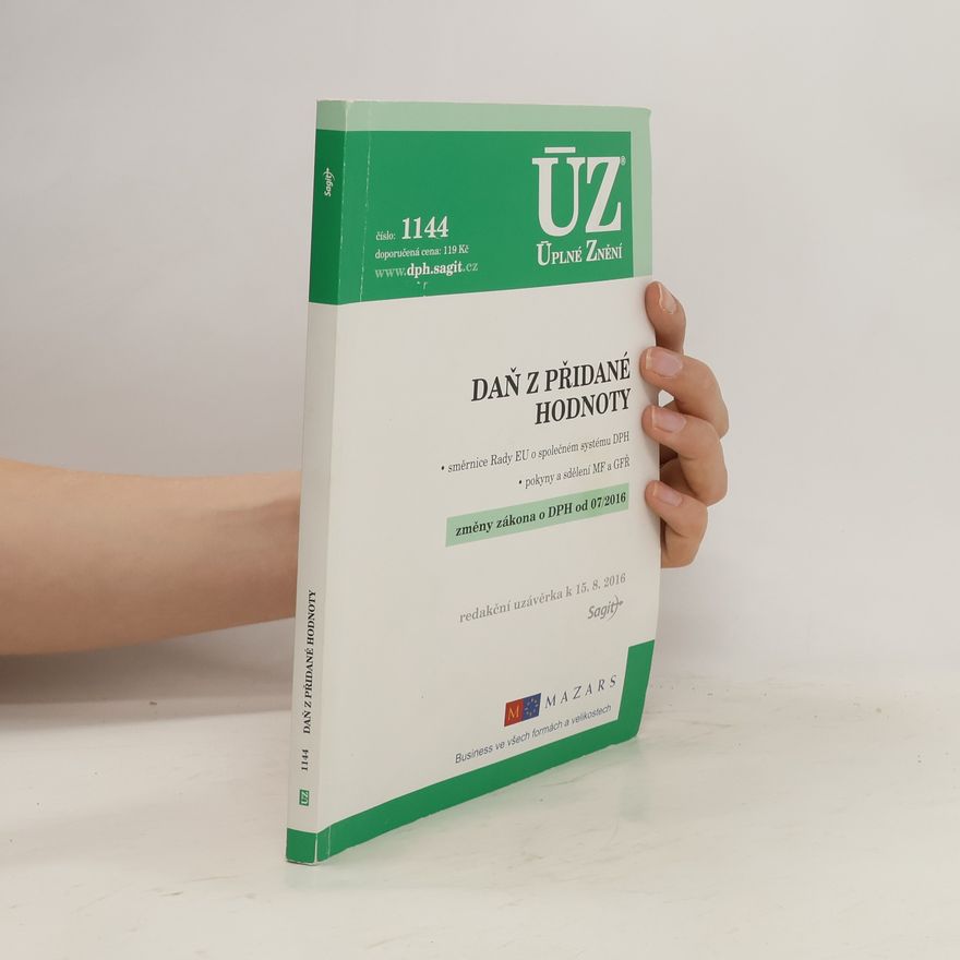 Kolektiv autorů ÚZ č. 1144. Daň z přidané hodnoty