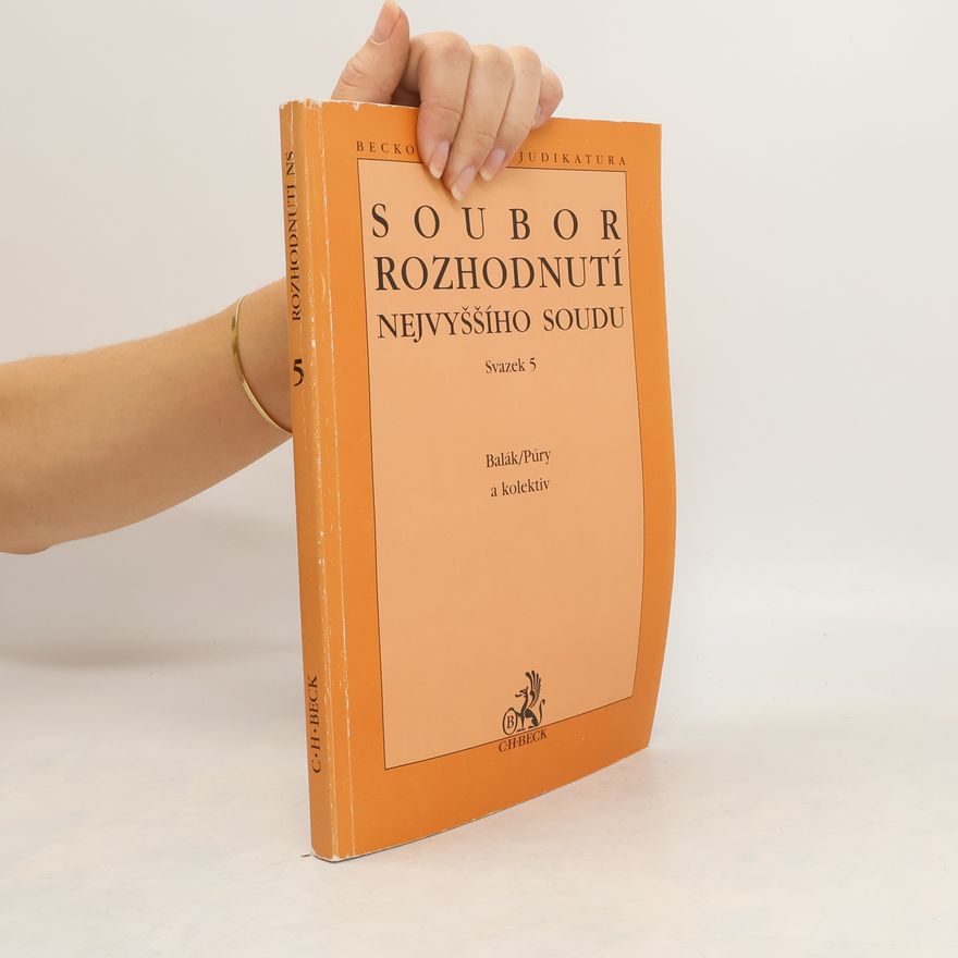 František Balák Soubor rozhodnutí Nejvyššího soudu sv.5