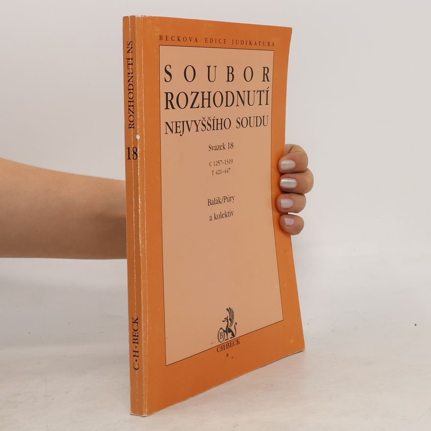 František Balák Soubor rozhodnutí Nejvyššího soudu sv.18