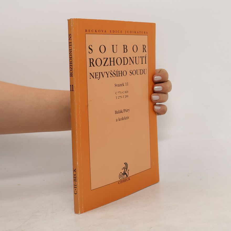 František Balák Soubor rozhodnutí Nejvyššího soudu sv.11