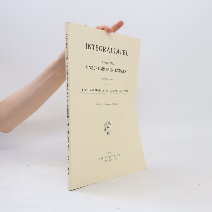 Nikolaus Hofreiter Integraltafel 1