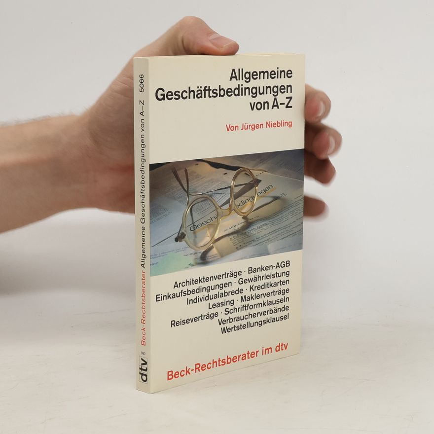 Jürgen Niebling Allgemeine Geschäftsbedingungen von A-Z