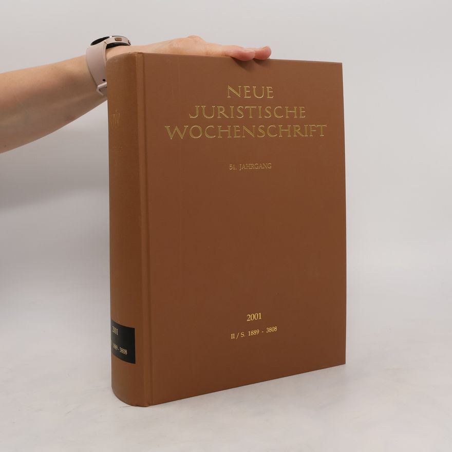 Kolektiv autorů Neue Juristische Wochenschrift 2001. II/S. 1889 - 3808