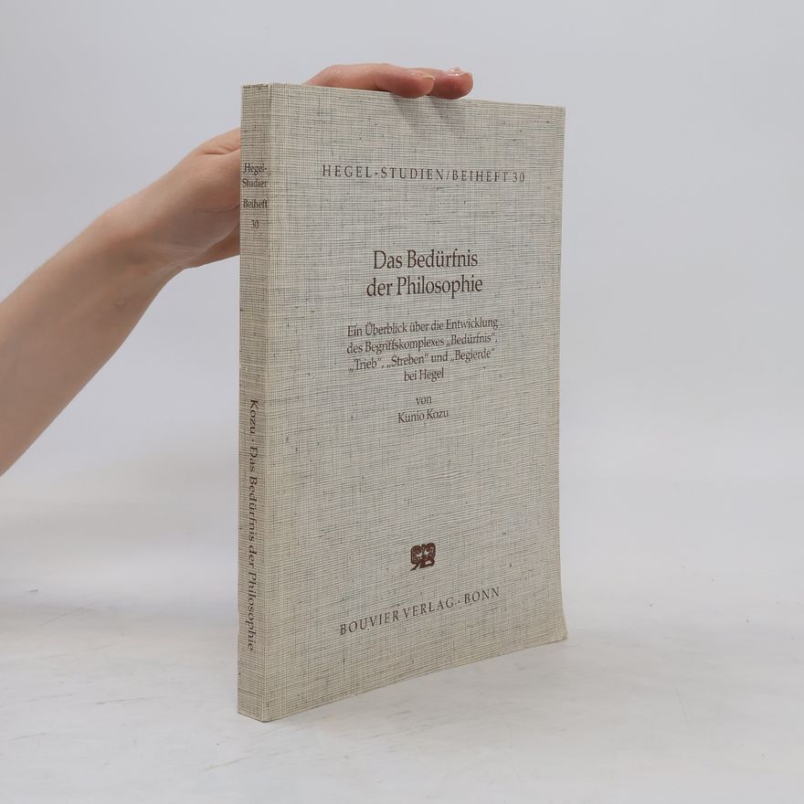 Kunio Kōzu Das Bedürfnis der Philosophie