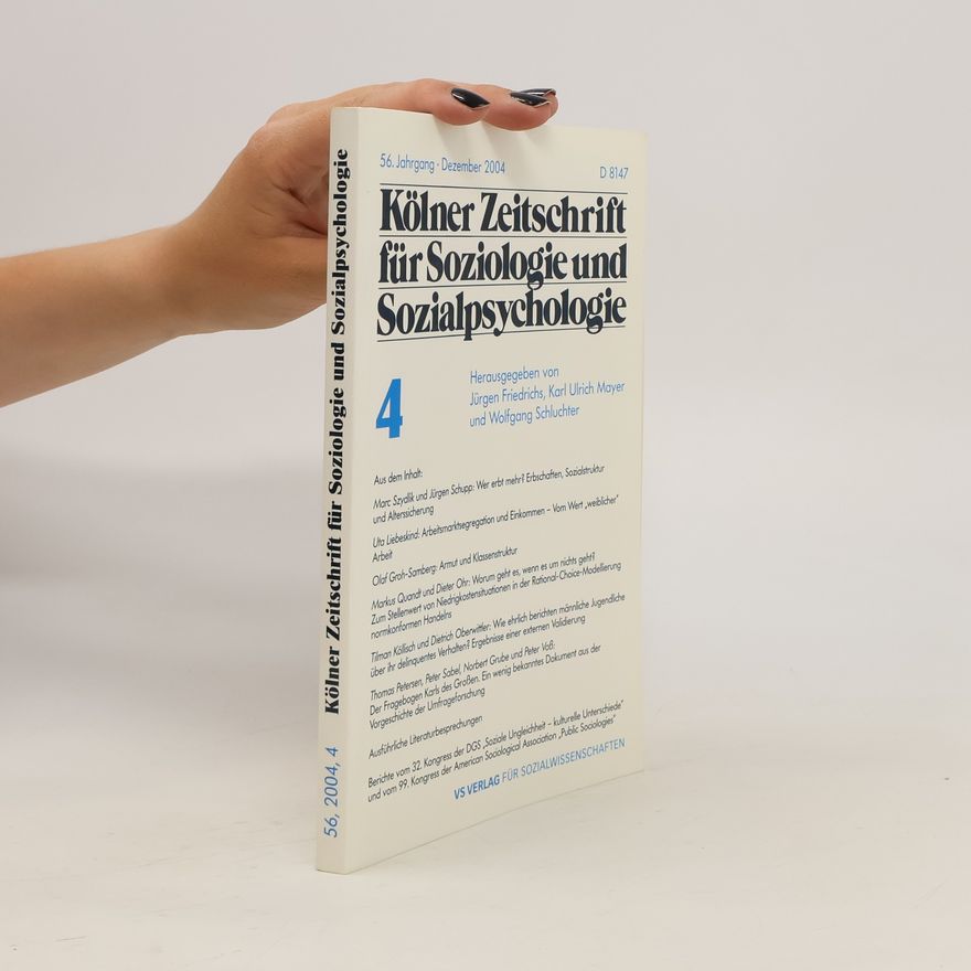 Karl Ulrich Mayer Kölner Zeitschrift für Soziologie und Sozialpsychologie 4. 12/2014