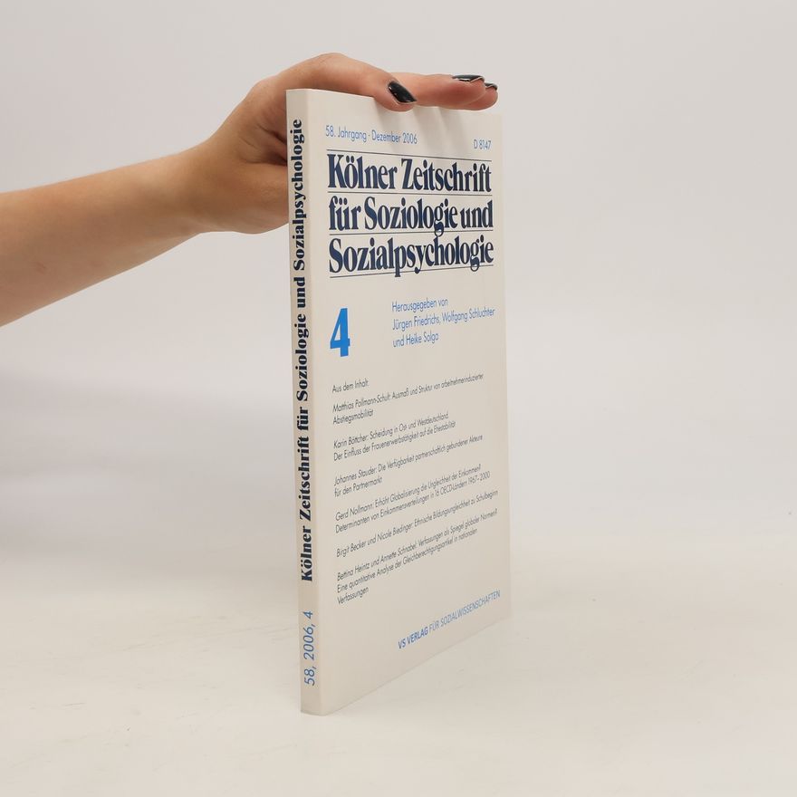 Heike Solga Kölner Zeitschrift für Soziologie und Sozialpsychologie 4/2006