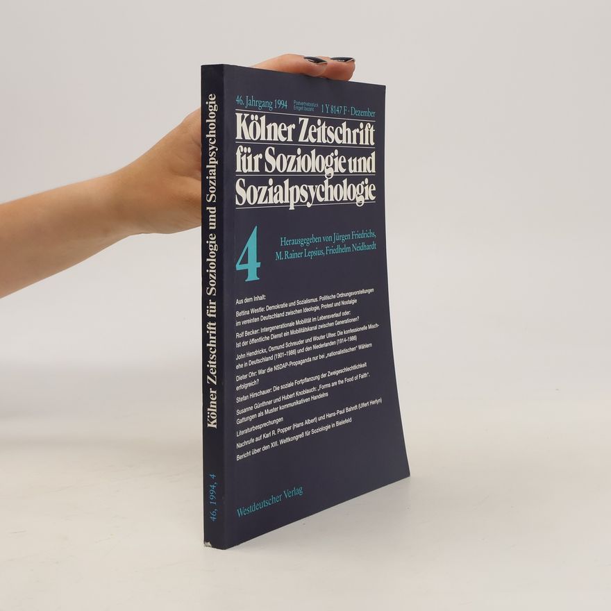 Mario Rainer Lepsius Kölner Zeitschrift für Soziologie und Sozialpsychologie 4