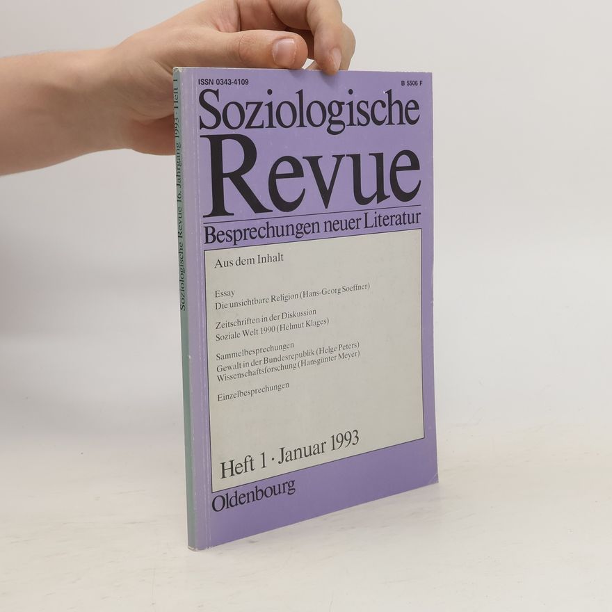 Various authors Soziologische Revue : Besprechungen neuer Literatur. Heft 1