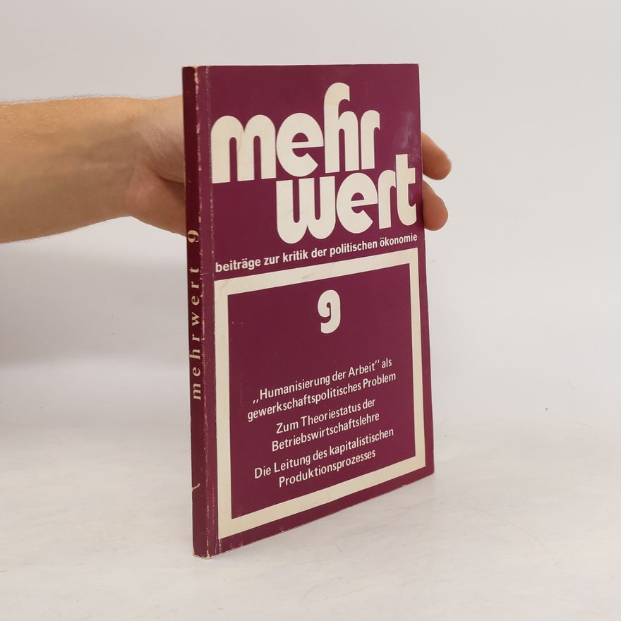 Jürgen H. Mendner Humanisierung der Arbeit als gewerkschaftspolitisches Problem