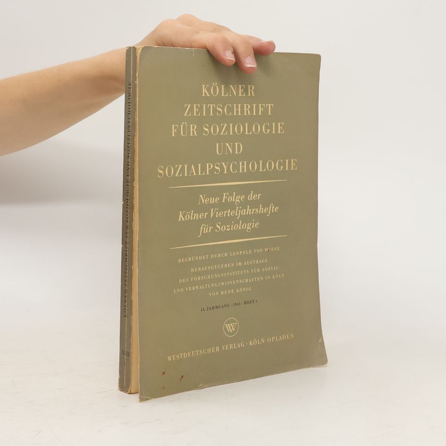 Various authors Kölner Zeitschrift für Soziologie und Sozialpsychologie 1