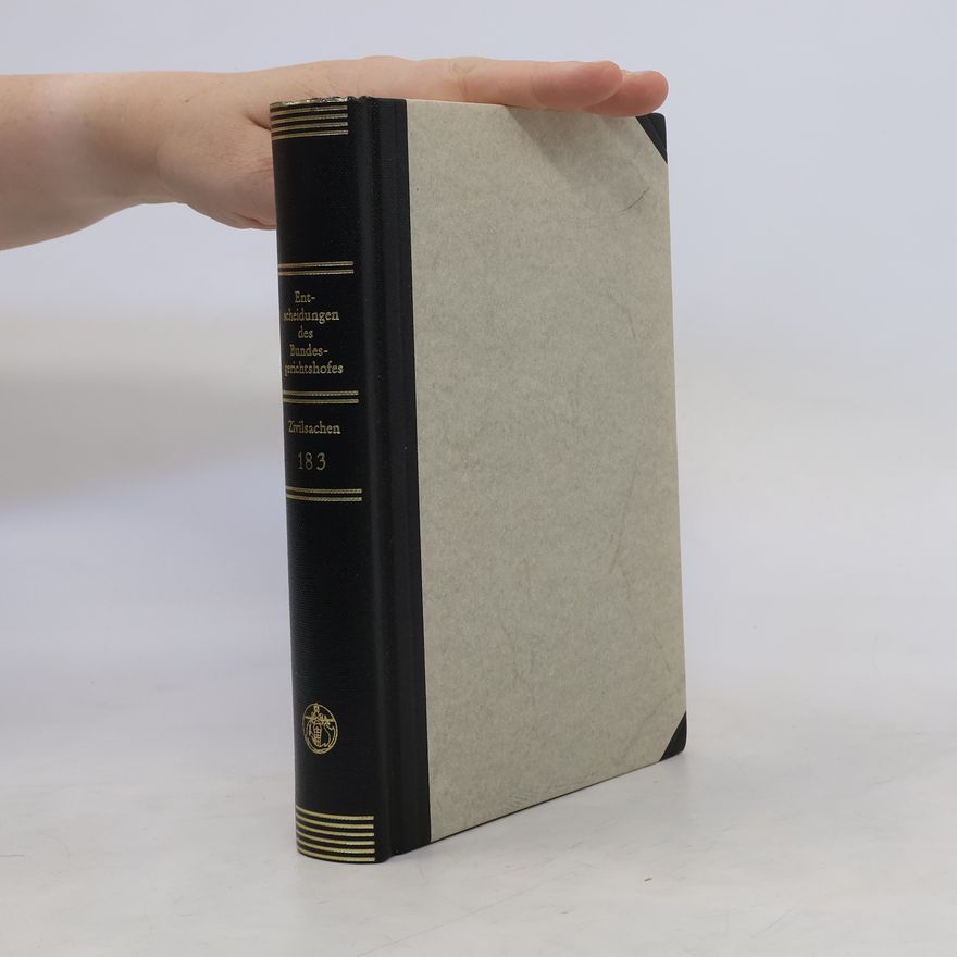 Autorenkollektiv Entscheidungen des Bundesgerichtshofes in Zivilsachen 183