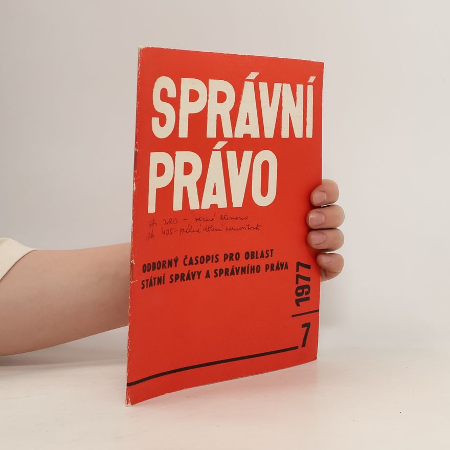Kolektív autorov Správní právo 7/1977
