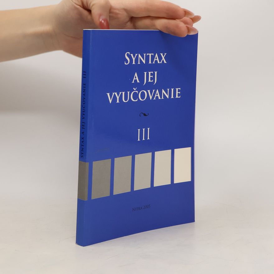Juraj Dušan Vanko Syntax a jej vyučovanie III.