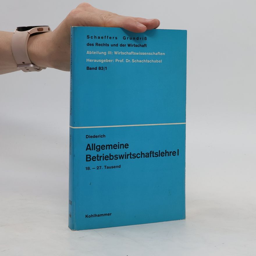 Helmut Diederich Allgemeine Betriebswirtschaftslehre