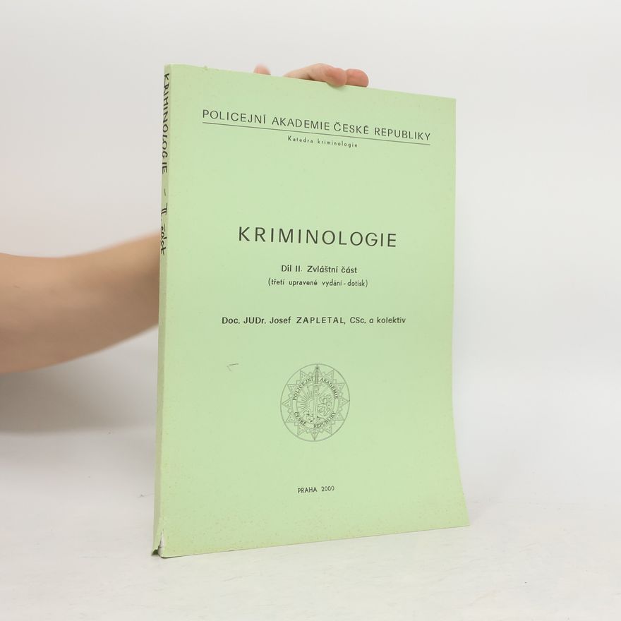 Josef Zapletal Kriminologie 2